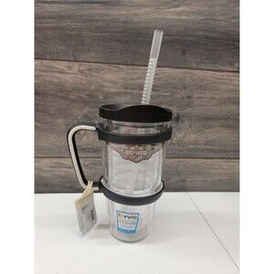 Tervis Harley-Davidson  Tumbler 24 Oz Clear Flexible Straw  Handle New